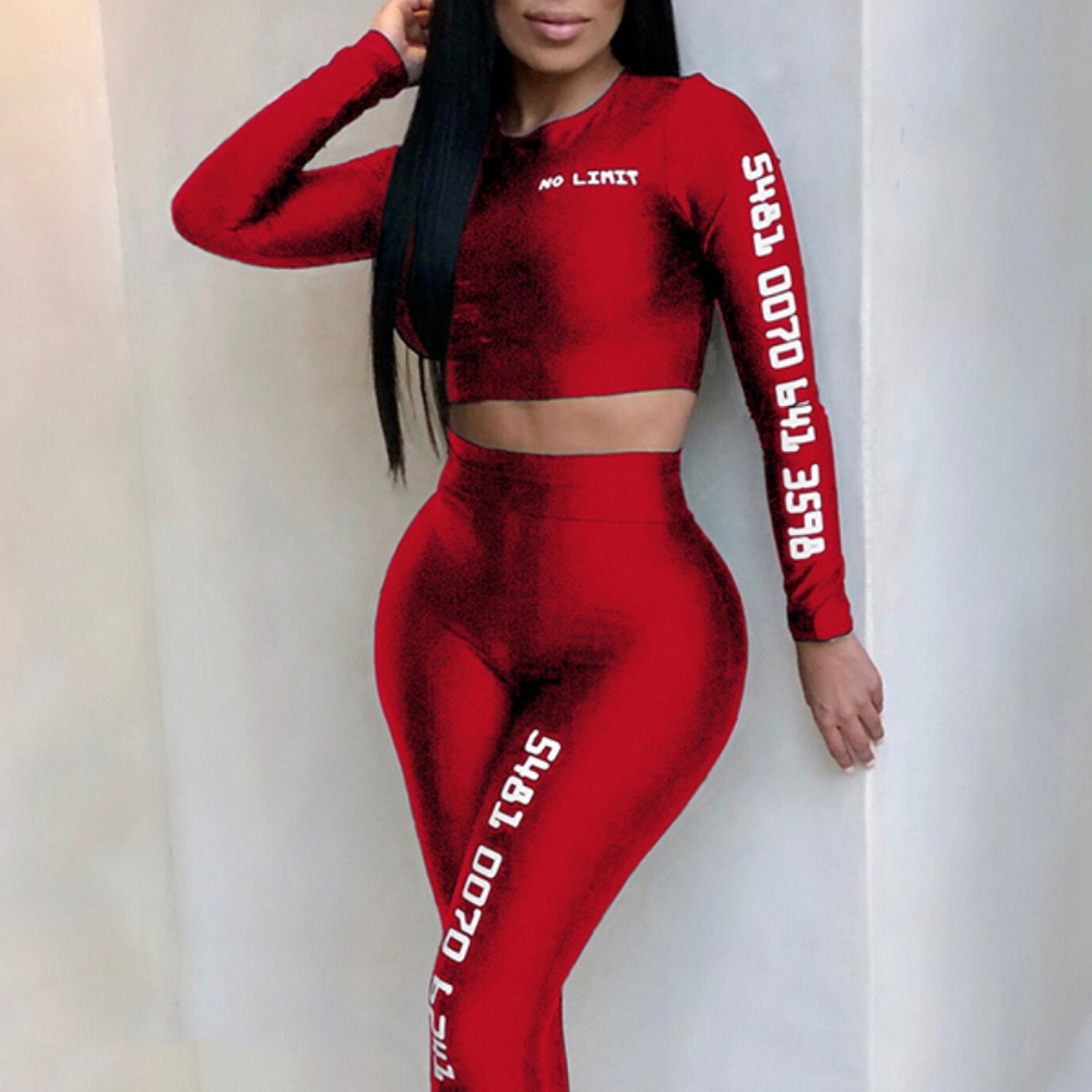 Crop top with matching pants